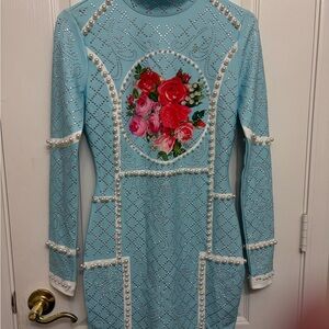 Banjul Light Blue Embellished Dress